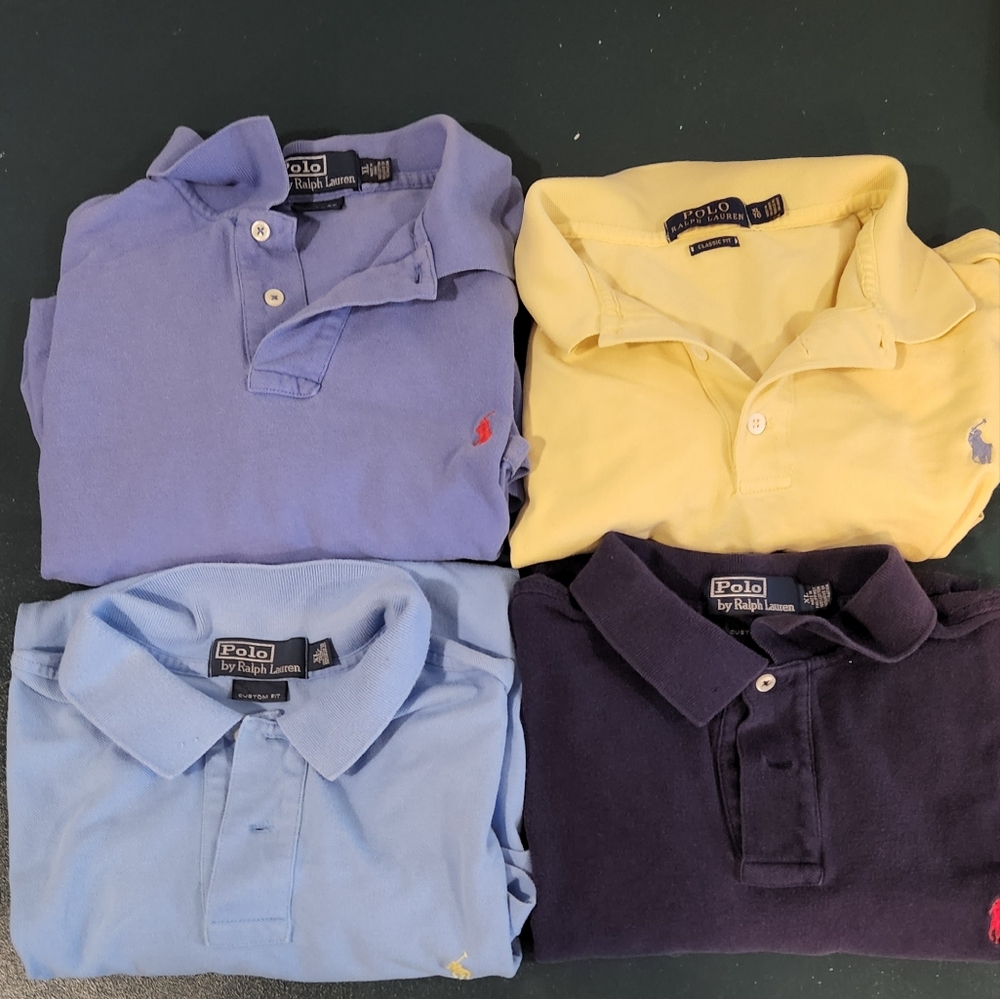COPY - Men Polo Ralph Lauren lot of 4 short sleeve polo shirts. Size XL.